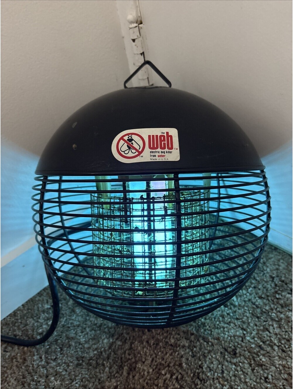 Vintage Weber The Web 23520  Electric Bug Killer Insect Zapper Round 10 Inches